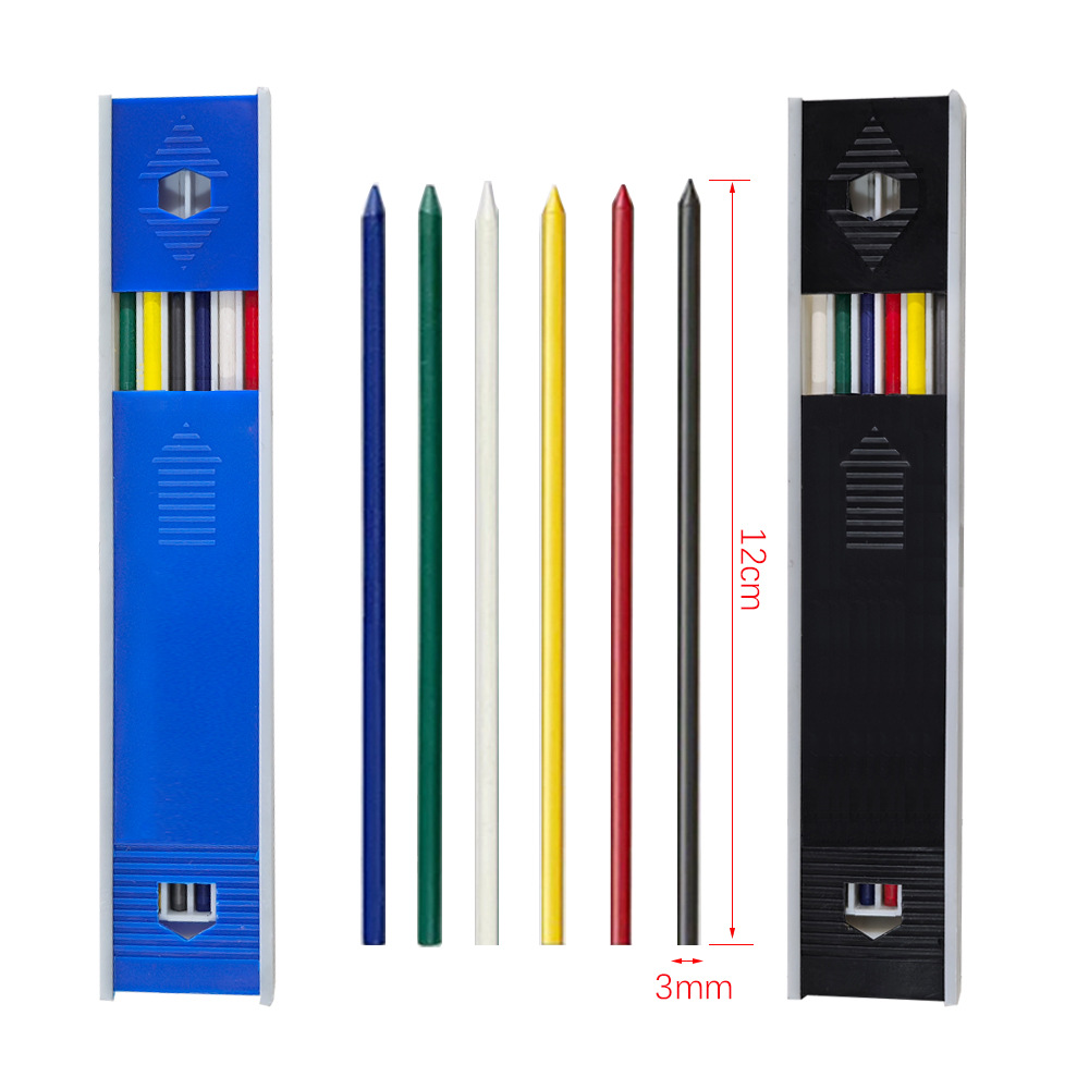 Picture of 3.0mm thick core stainless steel metal mechanical pencil engineering drawing art painting activity pencil woodworking pen
