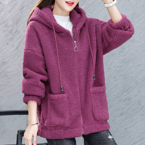 Cashmere Sweatshirt Women's Thickened 2025 New Autumn and Winter Loose Korean Style Zipper Cardigan Teddy Velvet Jacket