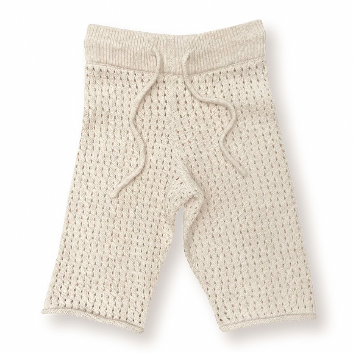 Picture of Baby Summer Hollow Breathable Curled Knit Sweater Short-sleeved Top Trousers suit Baby Cotton Sweater