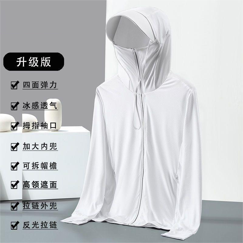 Picture of 2024 Summer New UPF50 Ice Silk Sun Protection Clothing for Men and Women Summer Outdoor Skin Clothing Anti-UV Light and Light Transparent