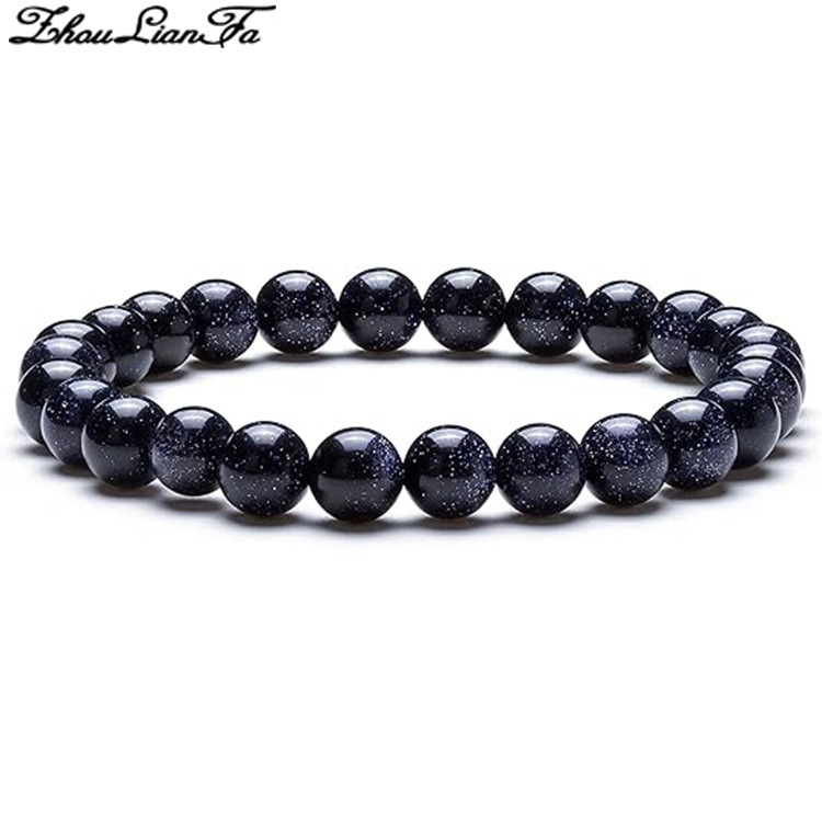 Picture of Zhou Lianfa 32 Color Amazon Crystal Agate Tiger Eye Bracelet Fashion Simple Single Circle Round Bead Cross-border Bracelet Batch