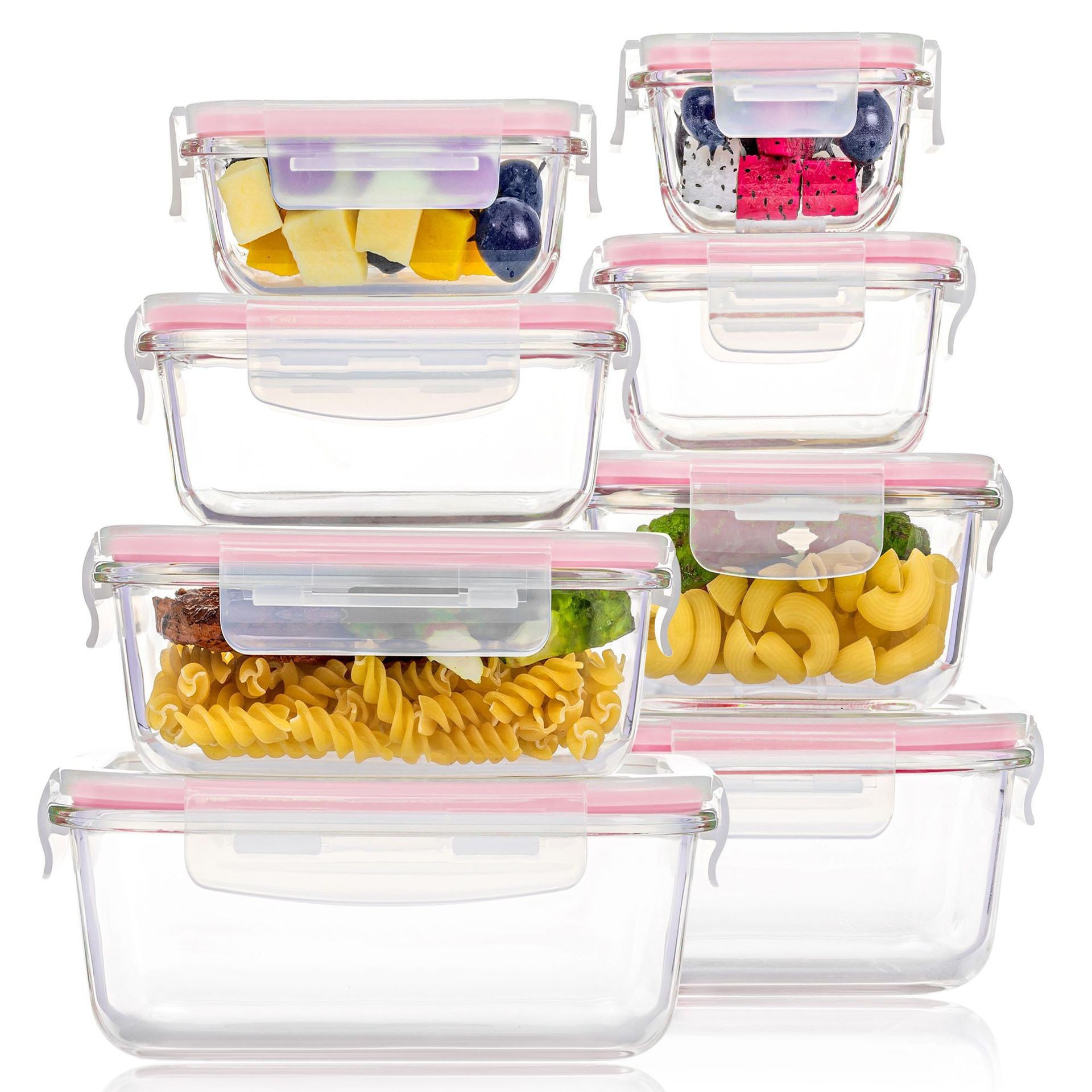Picture of Honglaitai Glass Lunch Box Microwave Heating Special Bowl with Lid for Office workers with rice Insulation Lunch Box Lunch Box Set
