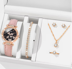 Picture of New TikTok Popular Women's Watch Fashion Personality Simple Watch Butterfly Digital Belt Watch Set