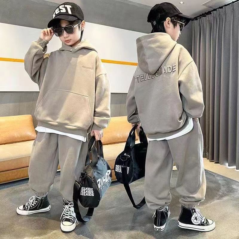 Boys' Spring Wear suit 2025 New Big Children's Boys Spring Handsome Fashionable Sports Two-piece Set Spring and Autumn Fashion