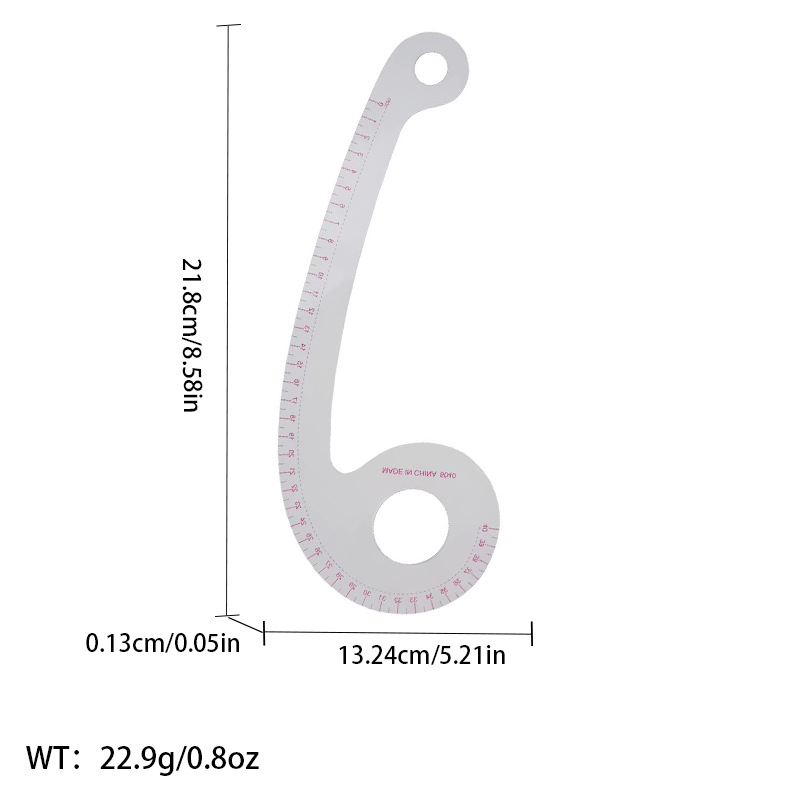 Picture of Pattern printing ruler clothing scale pattern making clothing curve cutting sewing tool multi-functional pattern printing ruler