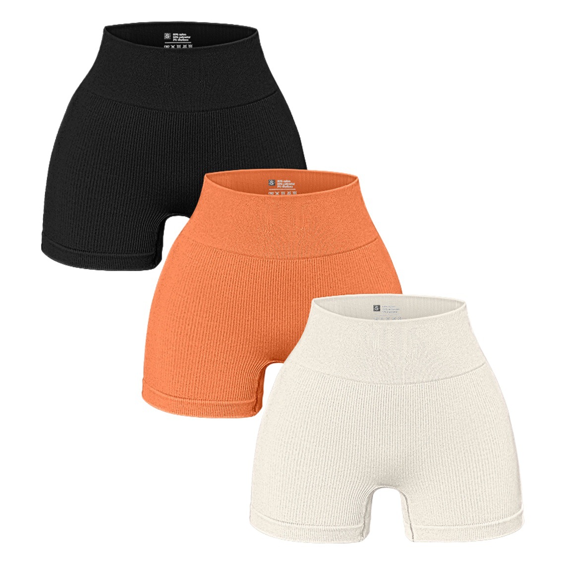 Cross-Border European and American Women's Yoga Pants Summer High-Waisted Hip-Lifting Tight Fitness Pants Ribbed Solid Color Sports Pants Breathable Quick-Dry
