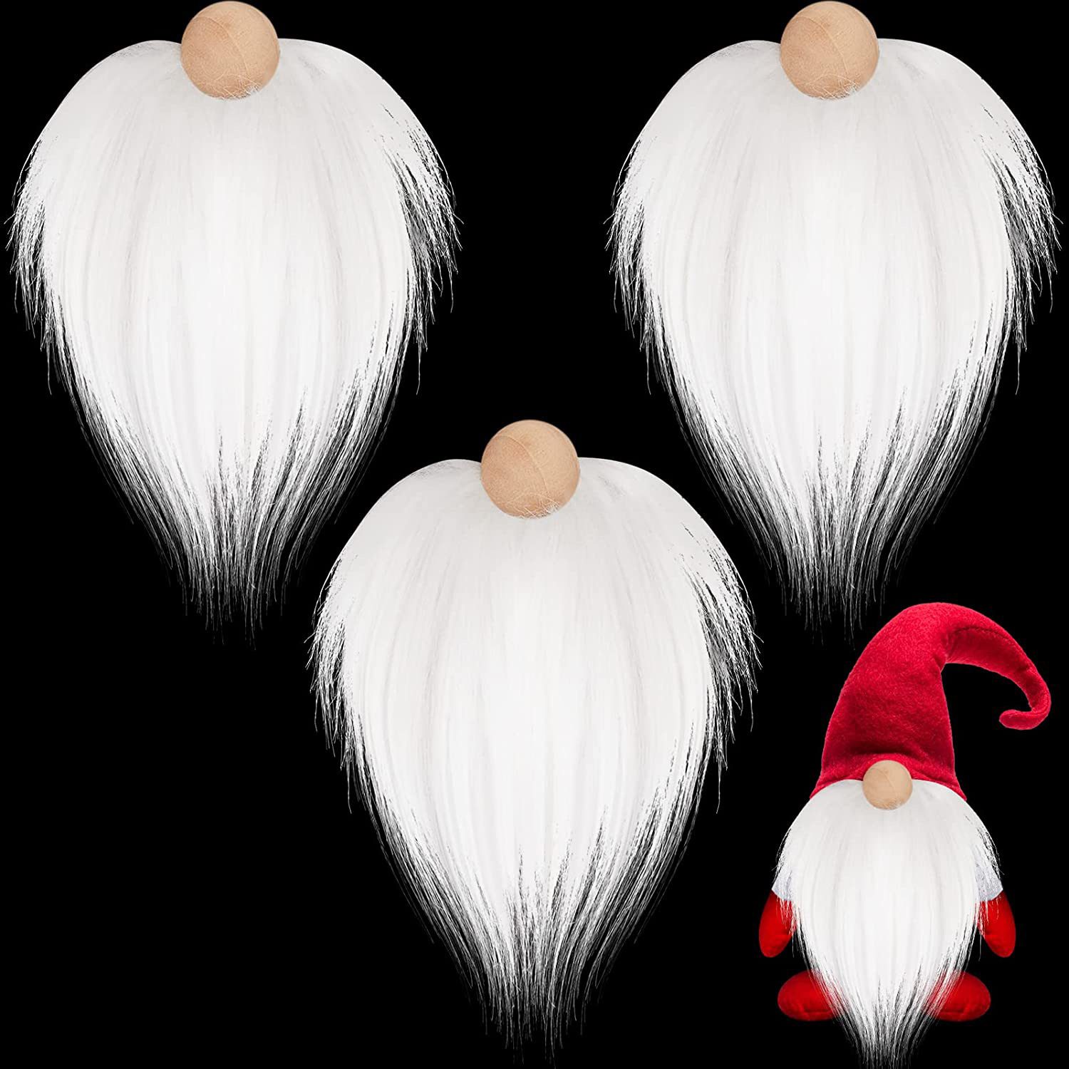 Picture of Cross-Border Gnome Dwarf Beard Artificial Hair Beard Easter Christmas Decoration Handmade DIY Accessories Lace