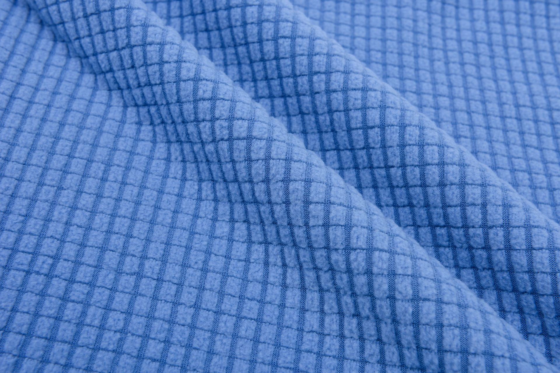 Picture of in stock pineapple plaid fleece sofa cover fabric wholesale waffle corn grain plaid jacquard flannel fabric