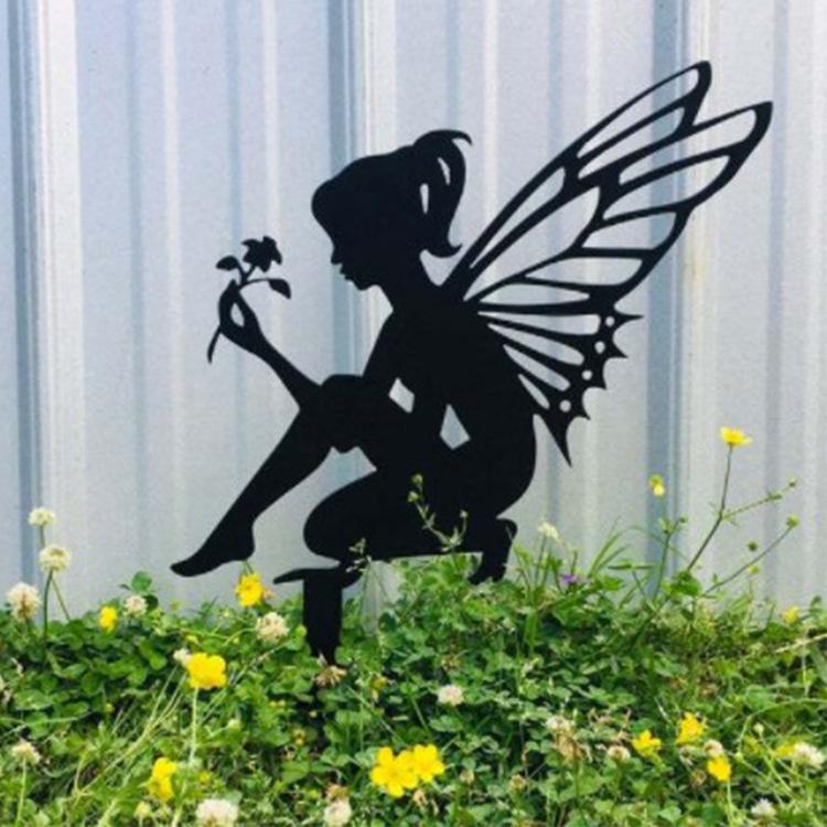 Picture of Cross-border new elf pendant decoration flower fairy garden sculpture fairy garden metal iron crafts