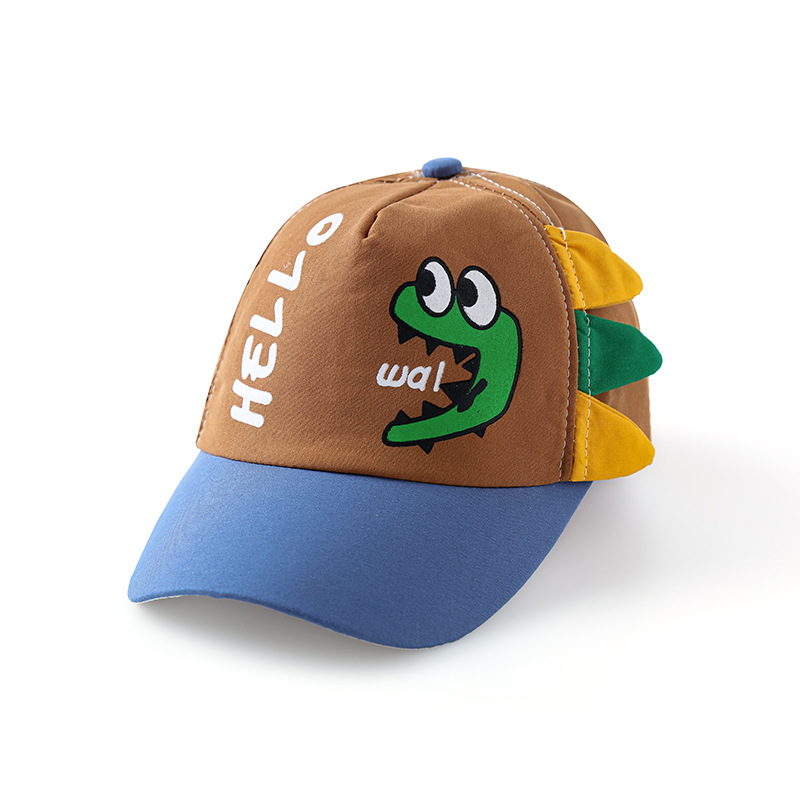 Picture of Children's hat new spring and summer baby sunscreen children's hat cute cartoon dinosaur cap