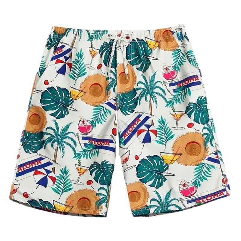 Beach pants men's swimming trunks men's single-layer anti-embarrassment shorts can be launched loose hot spring beach swimming trunks