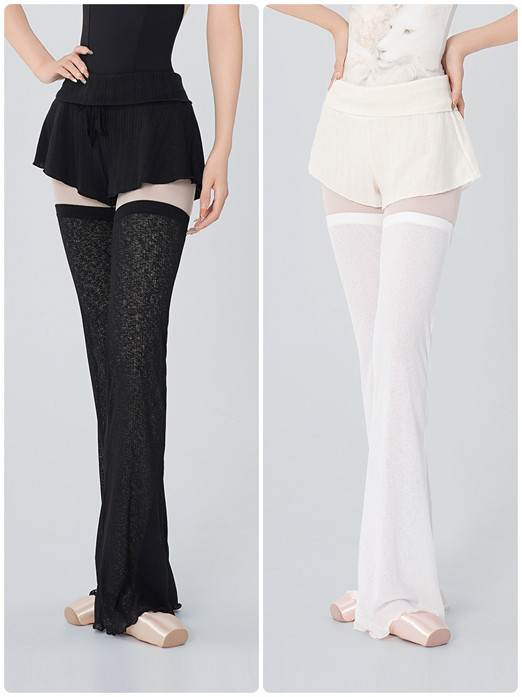 Adult ballet socks cover straight dance pants warm-up micro horn flowing soft mesh slim body practice pants