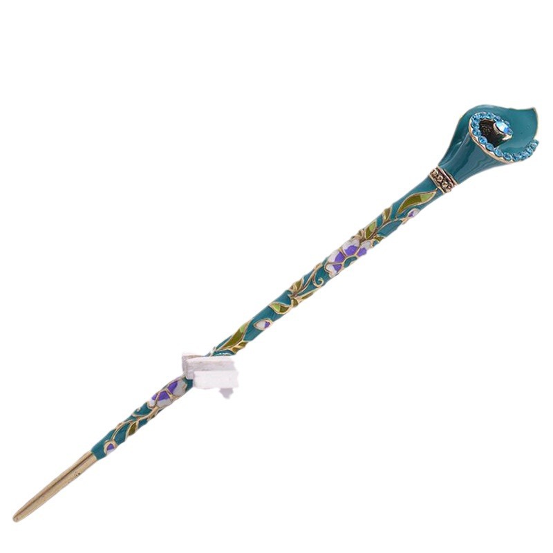 Picture of Chinese antique headdress hairpin cloisonne ladies hair clasp scenic explosion hair accessories wholesale