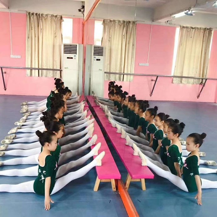 Picture of Children's Dance Stool Solid Wood Gymnastics Stool Leg Press Stool Dance Practice Stool Balance Training Stretch Stool Practice Stool