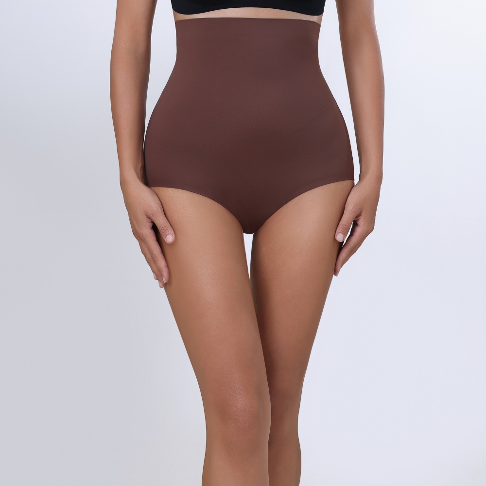 Picture of Zhanrun cross-border 1370 seamless high waist postpartum repair thin hip plastic body shape abdomen wholesale briefs