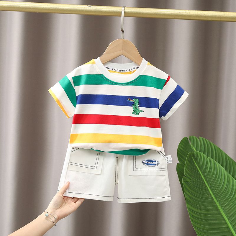 Picture of Children's Wear Boys' Suit 2024 New Summer Children's Summer Short-sleeved Two-piece Casual Sports Summer Wear for Boys
