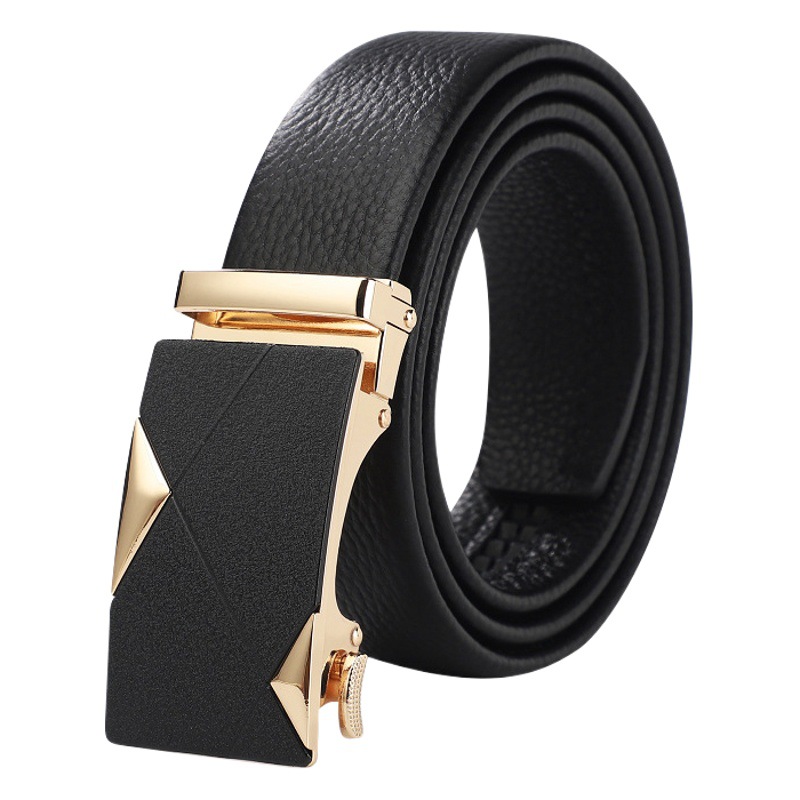 Factory Wholesale Automatic Buckle Belt Men's Business Genuine New Fashion Suit Pants Belt for Young and Middle-Aged People