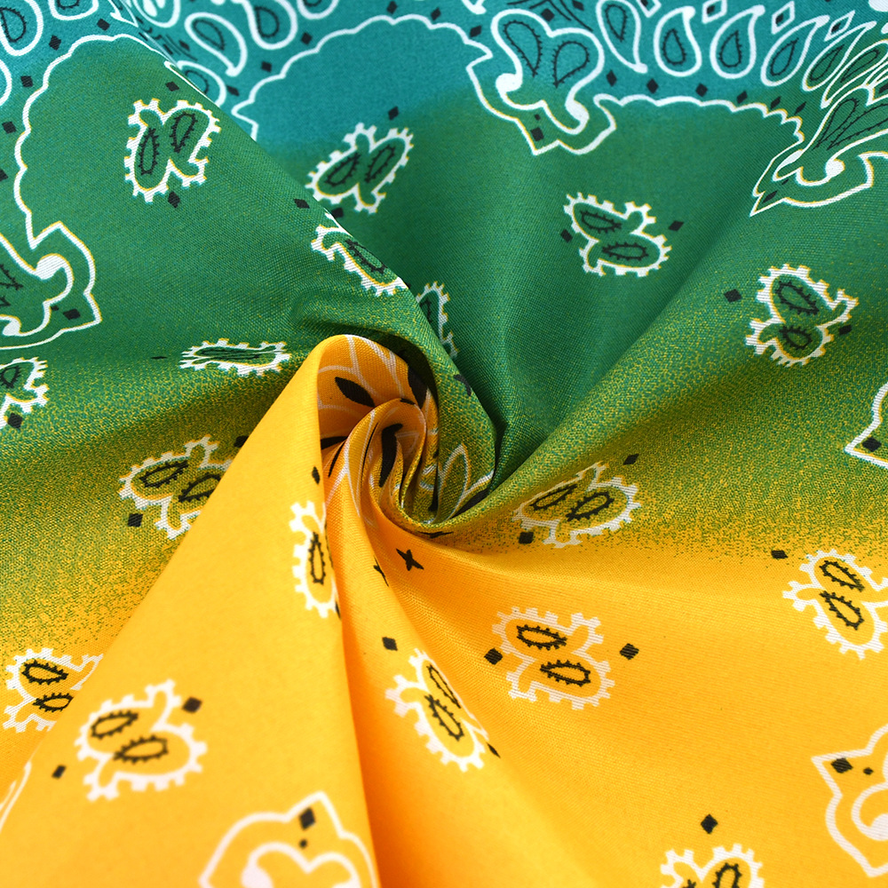 Picture of Cross-border wholesale polyester double cashew gradient riding bandana headscarf outdoor hip hop square scarf wholesale