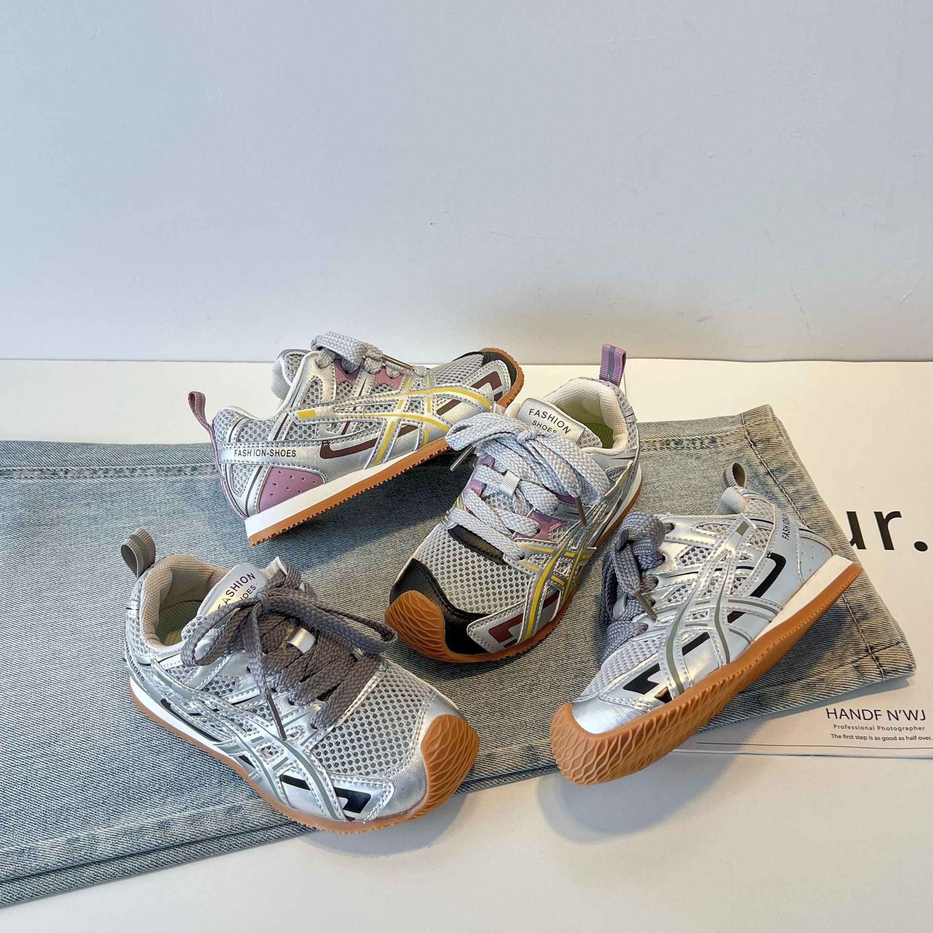 2025 Summer New Single Mesh Breathable Children's Sports Shoes Running Girls Fashion Versatile Casual Non-Slip Children's Shoes