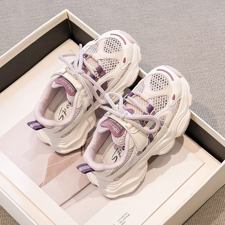 Girl's Mesh Shoes 2025 New Summer Summer Children's Torre Shoes Women's Treasure Breathable Mesh sneaker Single Mesh Shoes