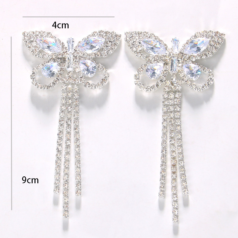 Picture of European and American cross-border rhinestone butterfly chest stickers female sexy tassel body chain nightclub party accessories body chain