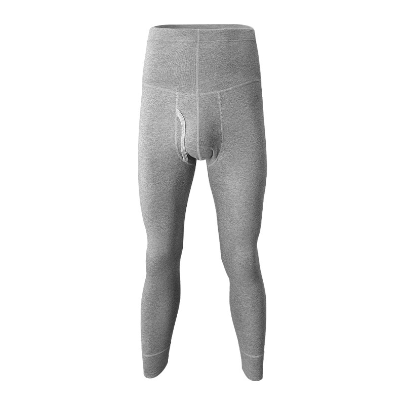 Picture of Autumn Trousers Men's Pure Cotton Single Thin Base Warm Pants Tight Cotton Pants High Waist Line Pants Autumn and Winter Waist Protection Pants