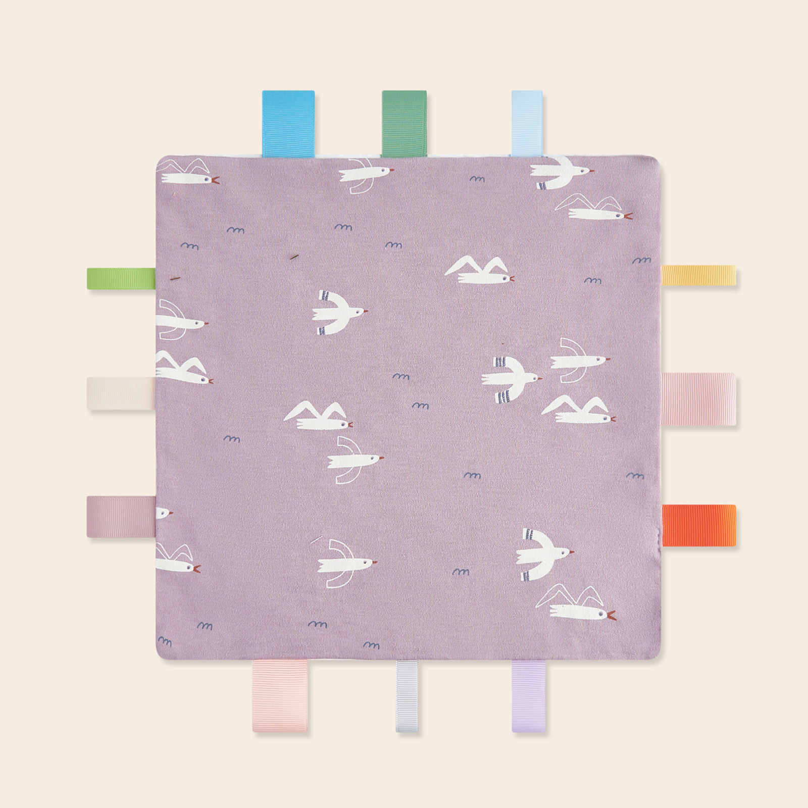 Picture of Yinmei baby beanie label cartoon soothing towel newborn beanie handkerchief baby sleeping soothing towel doll