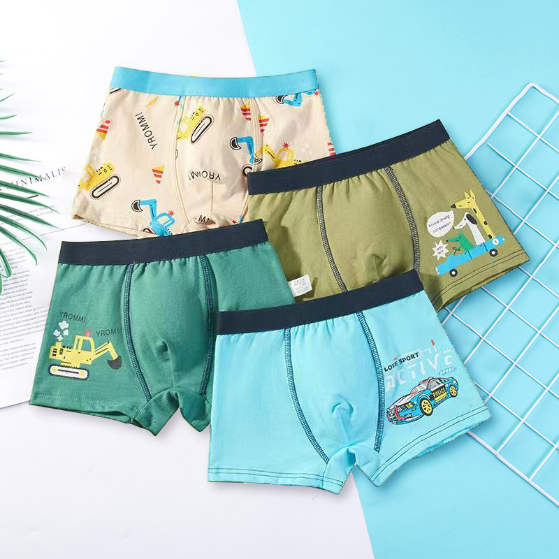 Picture of Children's Underwear Boys' Baby Cotton Boys' Underwear Boxer Children's Pants Cartoon 1-3-5-11 Years Old Children's Underwear