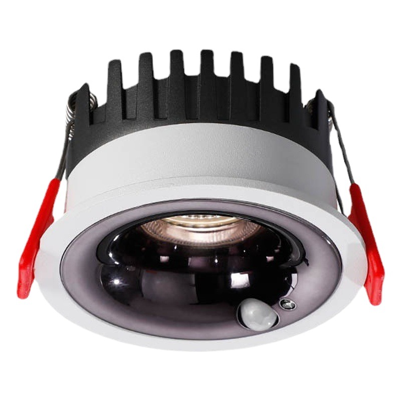 Human body induction spotlights COB anti-glare embedded doorway stair corridor aisle hotel light-sensing open-fitting induction lights