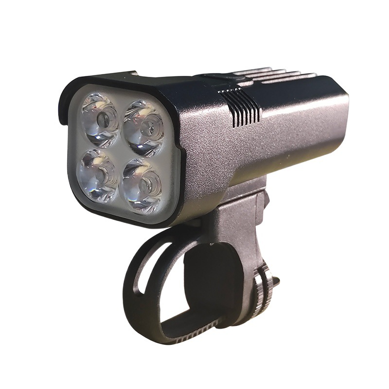 New Night Riding Escort Power Display, Strong Light Riding Essential Flashlight, High Brightness, Long-Range Rainproof Bicycle Headlight