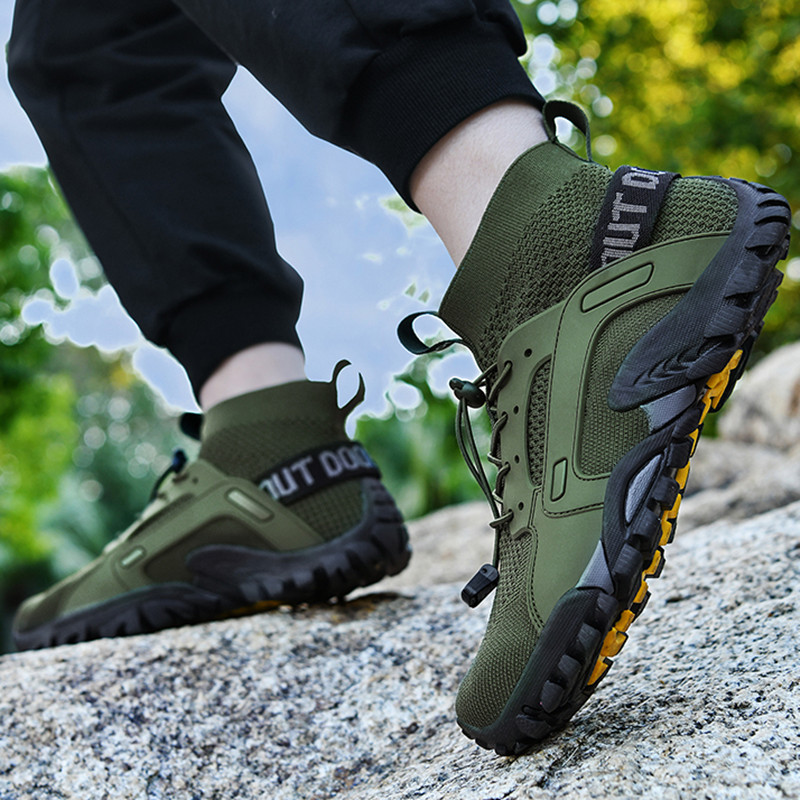 Outdoor Hiking Wading Shoes, Breathable Hiking Shoes, Cross-Country Running Shoes, Wear-Resistant Cycling Shoes, Four-Season Hiking Shoes