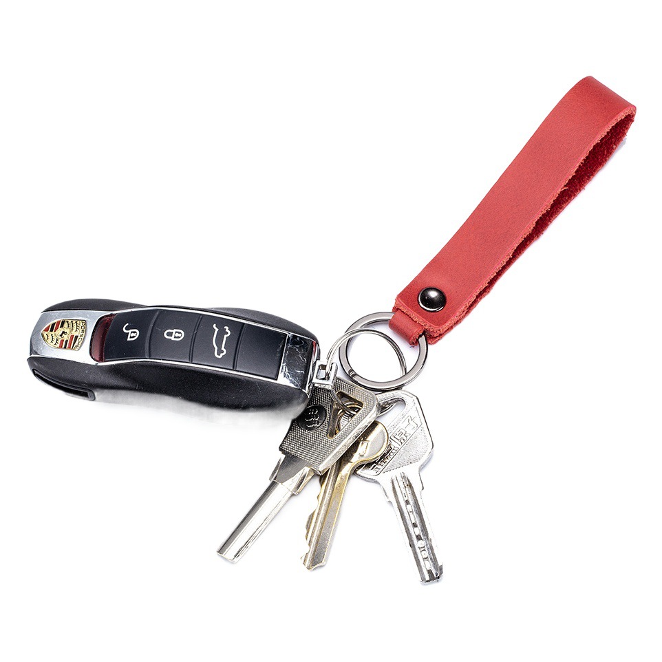 Creative key chain lanyard car key chain key chain leather case small gift genuine leather hanging buckle jewelry U plate lanyard