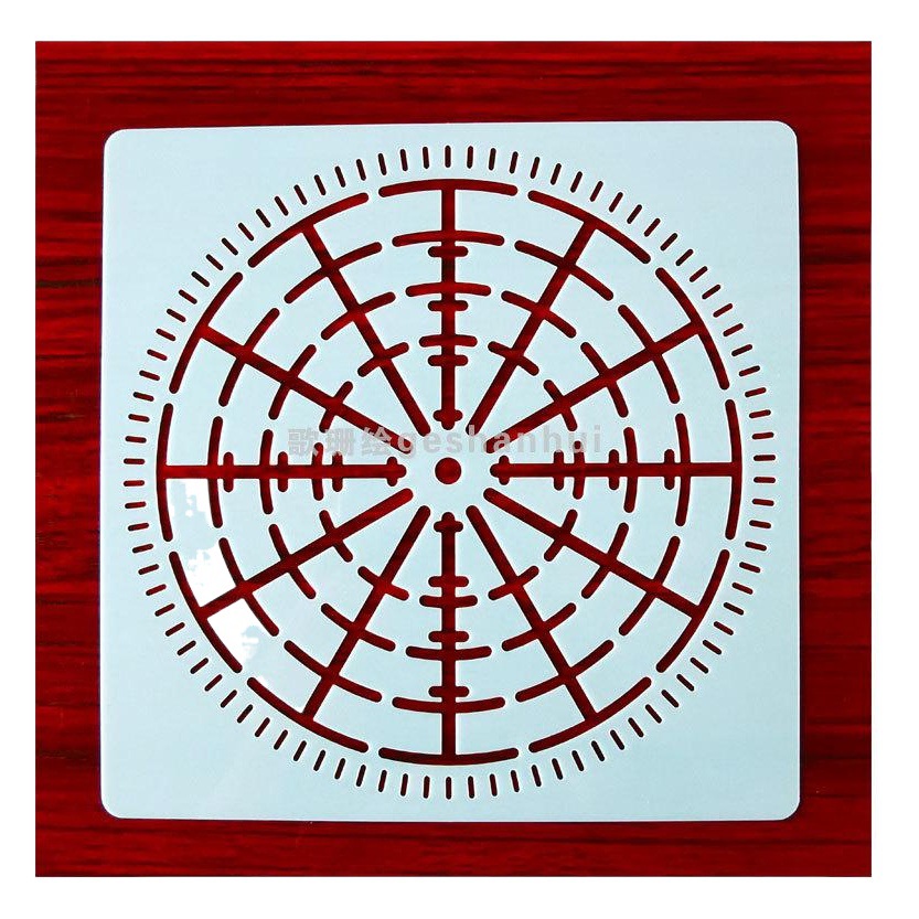 Cross-border Mandala mandala bull's eye spider web auxiliary line DIY painting stone hollow wall painting template
