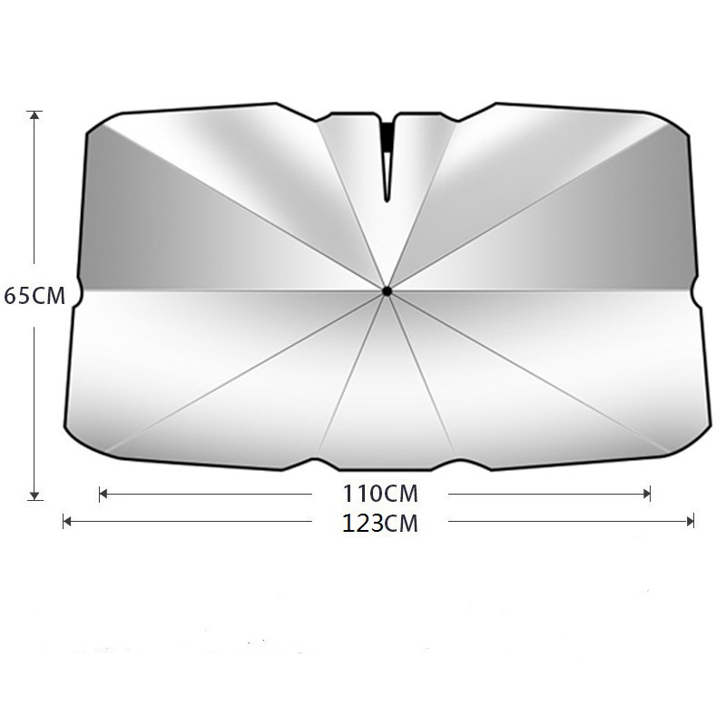Picture of Car Sunshade Front Windshield Parasol Retractable Sun Protection and Heat Insulation Car Umbrella Side Baffle Sunshade