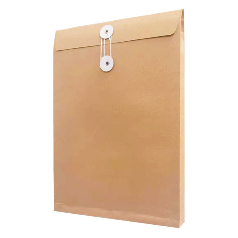 Full Blank Kraft Paper File Bag A4 Office Information Bag Enterprise Briefcase Bidding File Bag Plus logo Printing