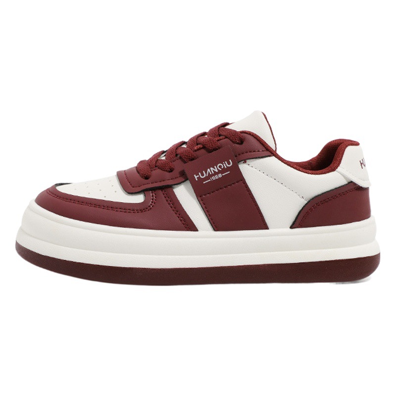 Universal Cross-Border Wholesale Low-Top Thick-Soled Sneakers for Women Hot Style 2025 New Versatile Niche White Shoes Retro