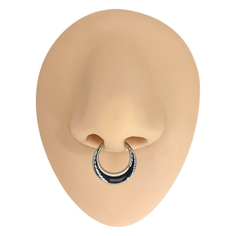 Cross-border Oval Explosions G23 Titanium Piercing Nose Ring Earrings 316 Seamless Nose Ring Earrings Human Body Piercing Jewelry Lip Ring