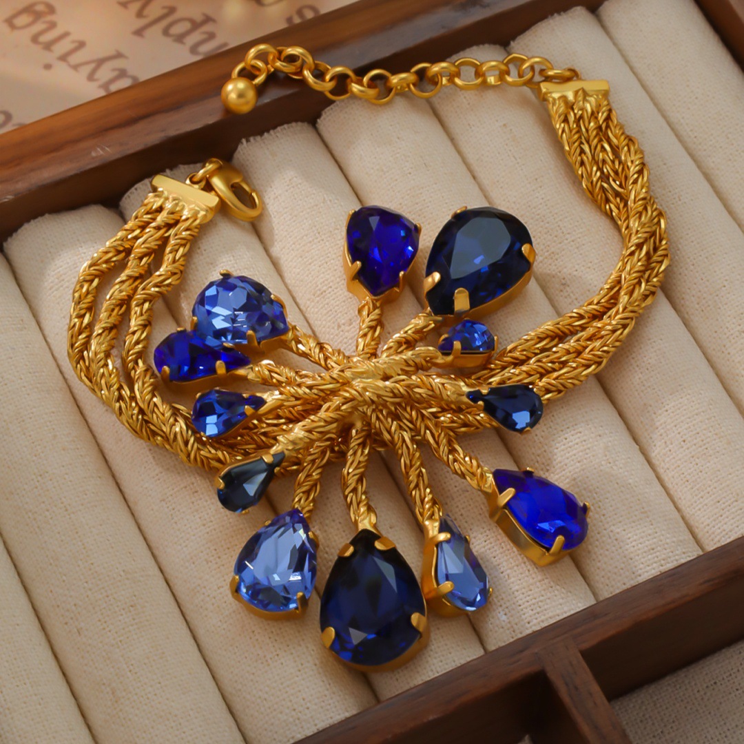 Picture of Middle Ancient Vintage Palace Vintage Fireworks Necklace Glazed Necklace Gold Plated Heavy Industry High Quality Sense