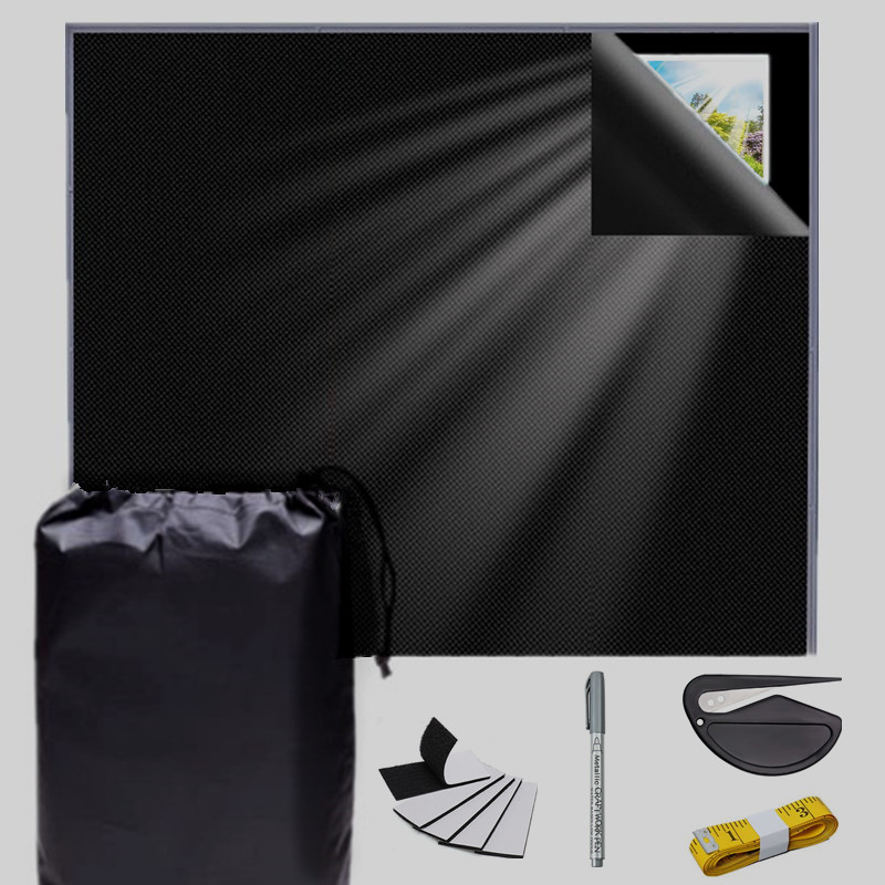 Picture of Amazon 420D Oxford Cloth Full Shading Curtain Portable Shading Curtain Sunscreen Diy Cutting Shading Curtain