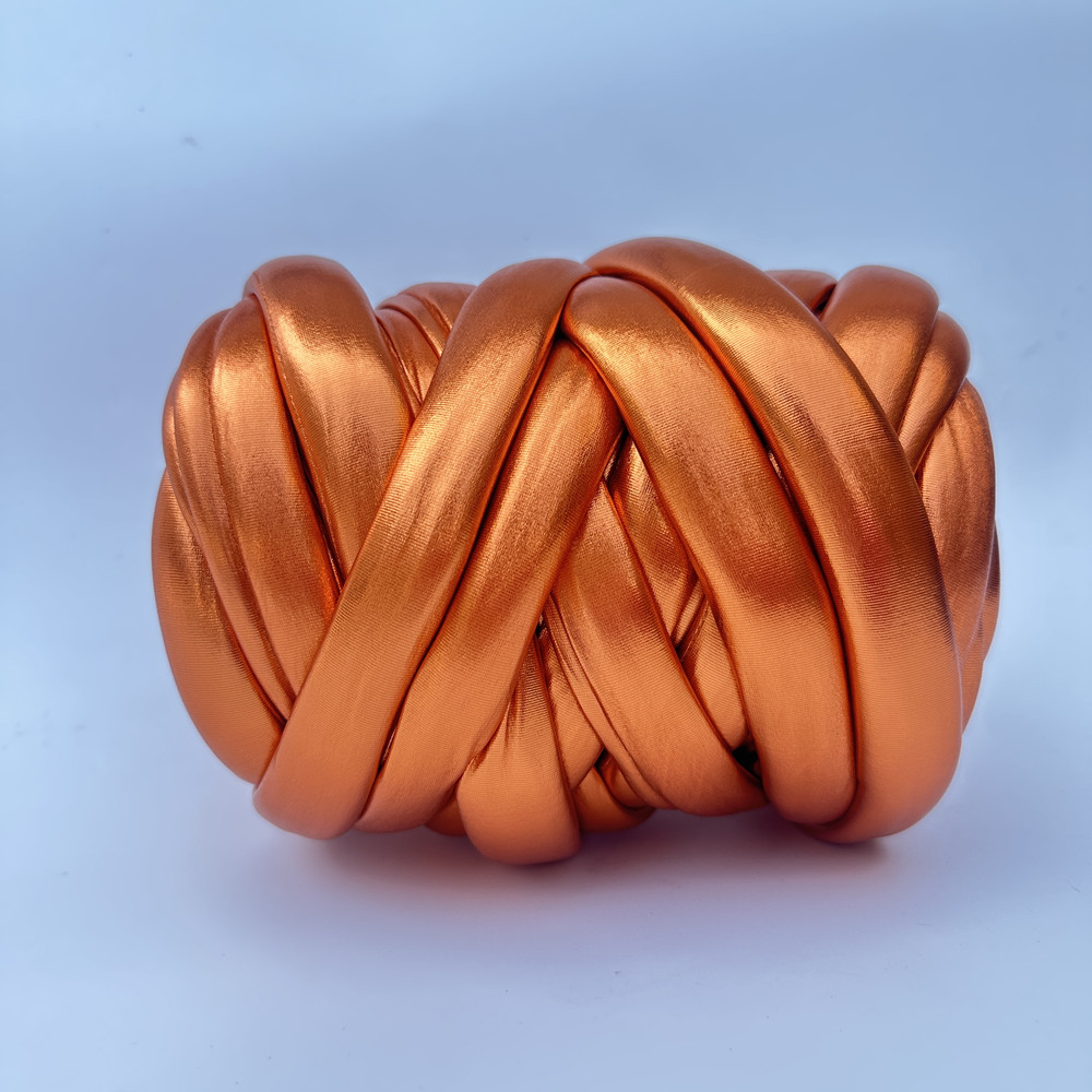 Picture of New Metal Thread Shiny Leather Material Iceland DIY Bag Handmade Woven Fabric Strips Pillow Cat Bed Filling Yarn
