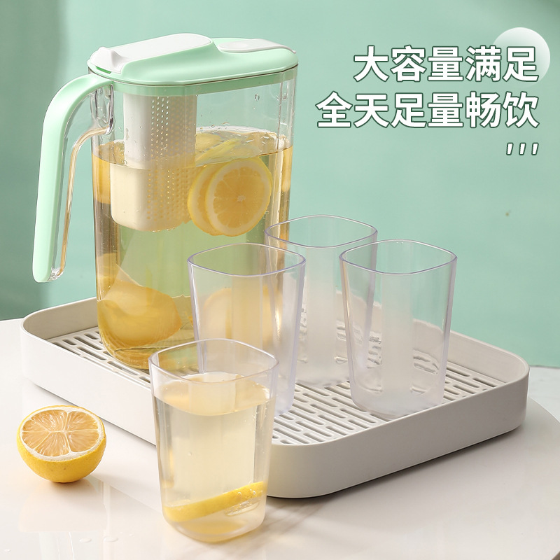 Picture of Summer Household Cold Water Kettle Refrigerator Cold Water Kettle Large Capacity High Temperature Resistant Japanese Style Cold Water Bucket with Lid Manufacturer Wholesale