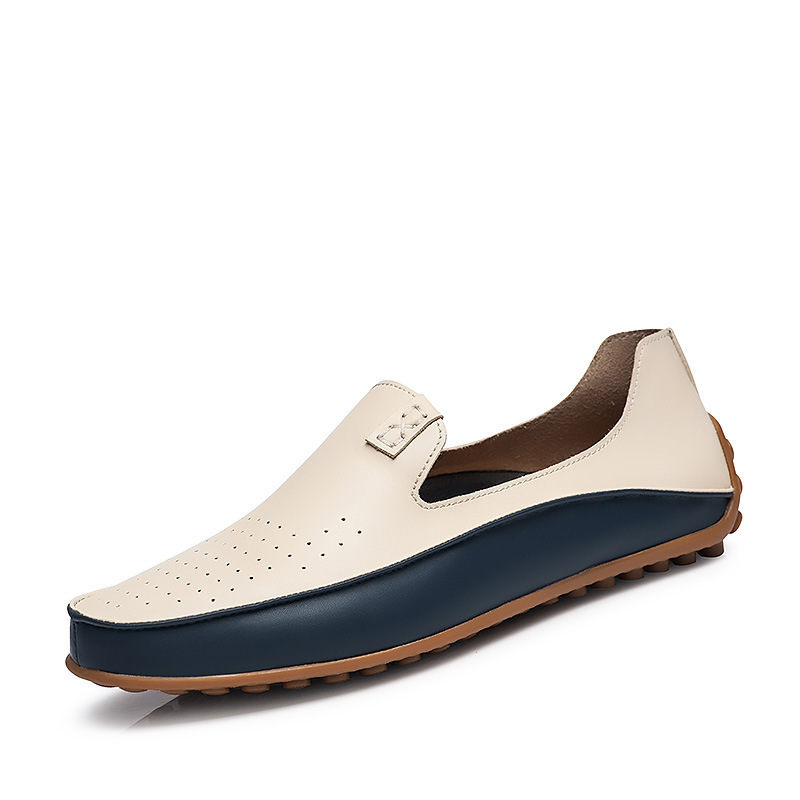 Aliexpress Lightweight Large Size Korean Style Loafers Men's Breathable Perforated Casual Driving Shoes 1508