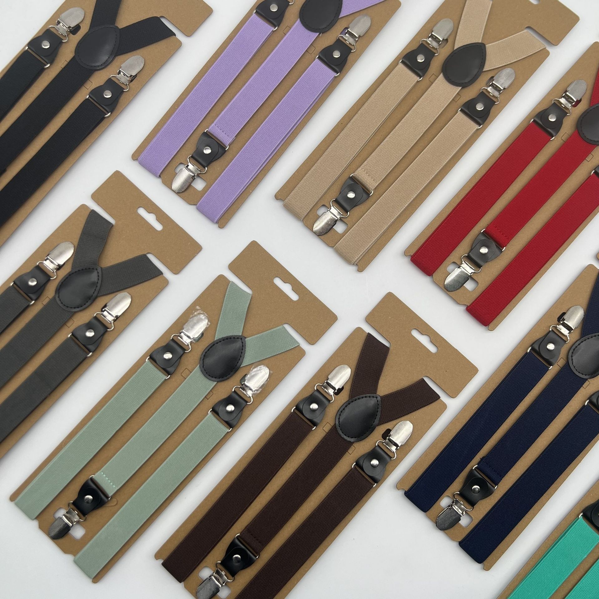 Picture of Cross-Border Supply 2.5cm Adult 3-Clip Elastic Suspenders Unisex Strap Clip-On Style Shoulder Strap