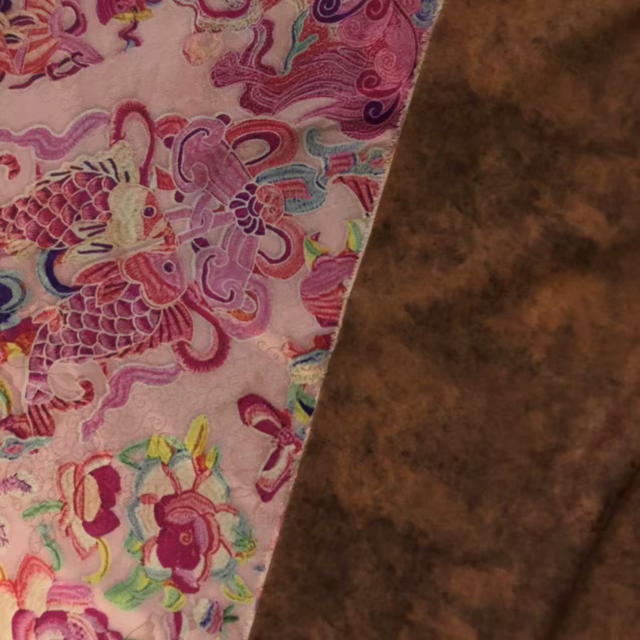 Picture of New Imitation Fragrant Cloud Yarn Double-Sided Digital Jacquard Fabric Spring and Summer Dress Cheongsam Home Wear Han Dynasty Fabric