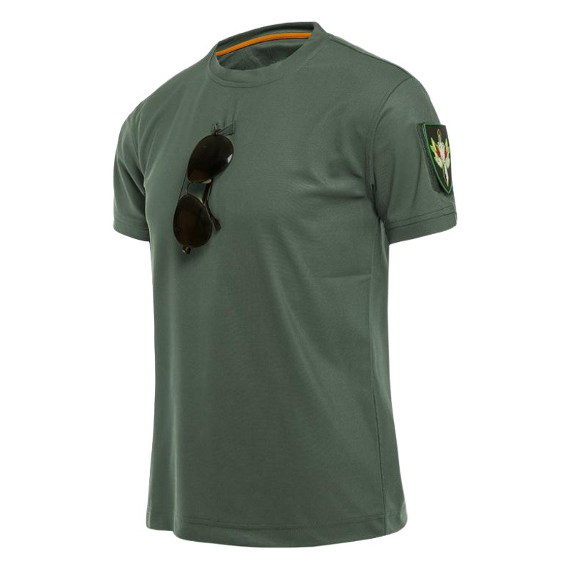 Outdoor T-shirt Men's Loose plus size Casual Short-sleeved Elastic Quick-drying Camouflage Training T-shirt Outdoor Short-sleeved Men's