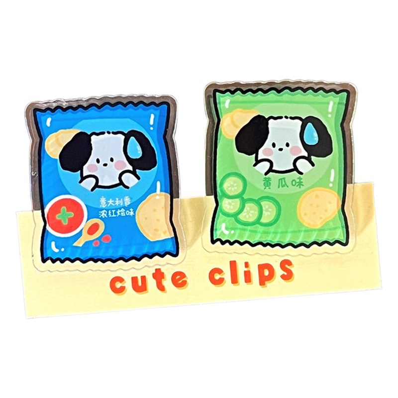Tengyi original cute small animal food seal clip high color value pp clip girl student multi-function folder