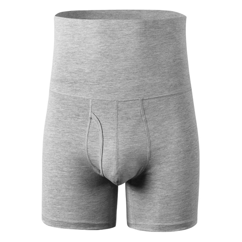 Men's Underwear Men's Boxer Cotton Belt Lengthened Anti-Curl Anti-Abrasion Leg High Waist Warm Waist Protection Sports Shorts Head