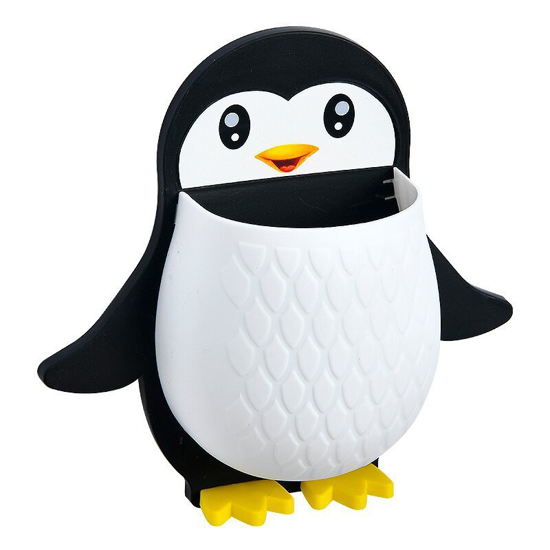 Picture of New Cute Penguin Storage Rack Toilet Toothbrush Cosmetics Wall Hanging Storage Dormitory Bedside Storage Finishing