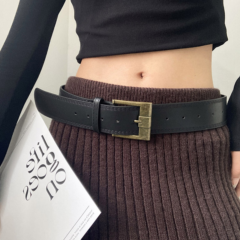 Women's Belt for Dresses, High-End 2025 New Wide Belt, Vintage Distressed Accessory, Fashionable Versatile Waist Belt