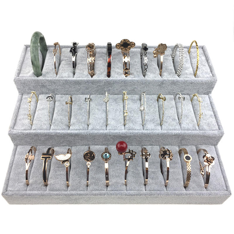 Picture of Multi-layer Trapezoidal Display Stand Stepped Live Ornaments Props Ring Antique Jade Bracelet Storage Rack